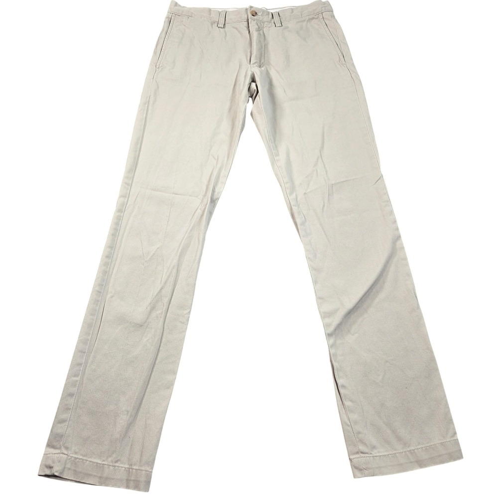 Polo Ralph Lauren Chinos Pants Mens 29x31 (tag 30x32) Khaki Slim Fit Tan Cotton
